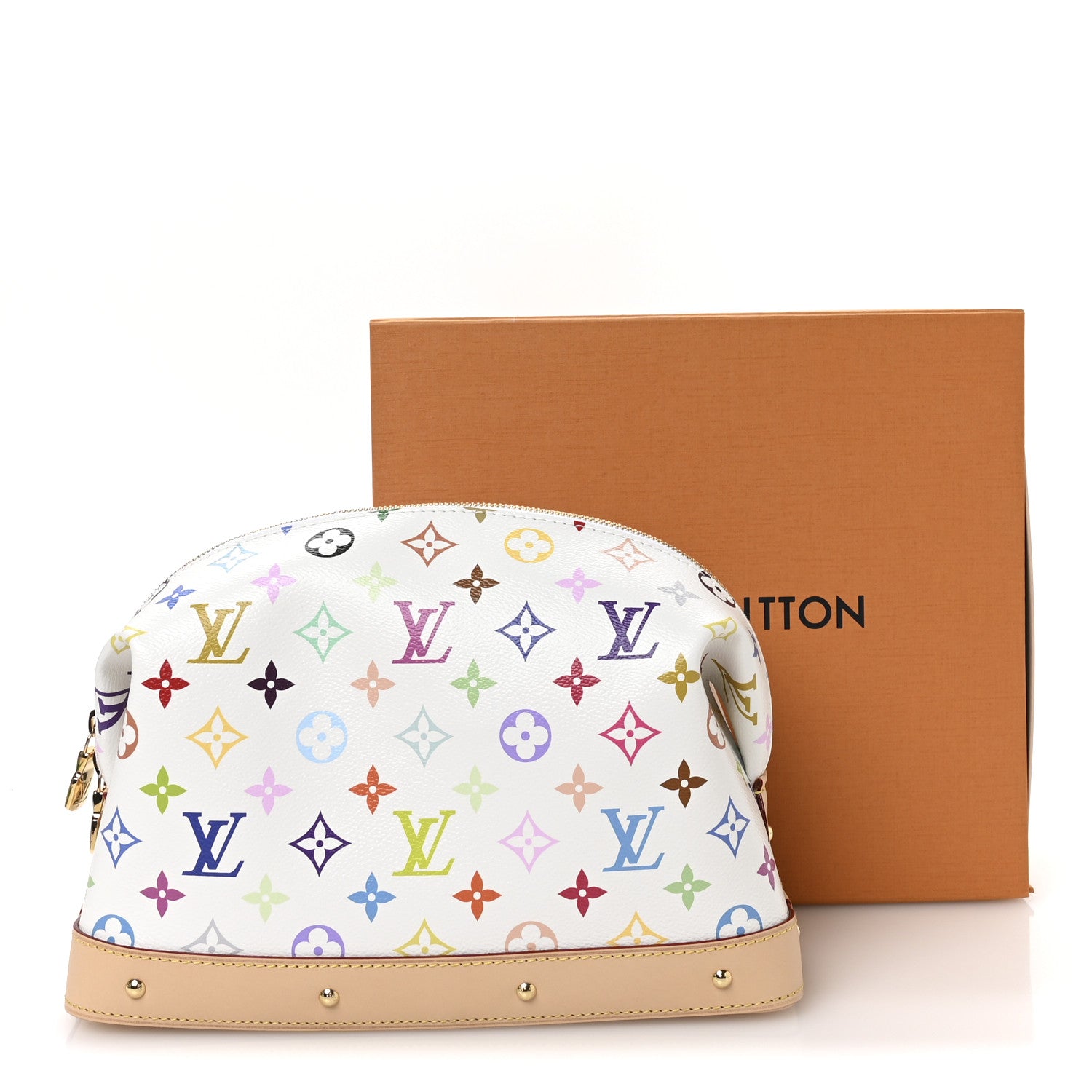 LV x TM Monogram Multicolor Cosmetic Pouch GM White
