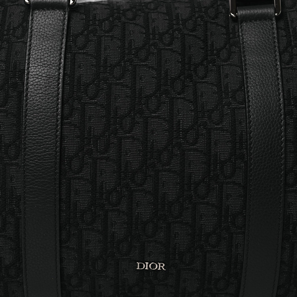 OBLIQUE JACQUARD GRAINED CALFSKIN LINGOT 50 BLACK
