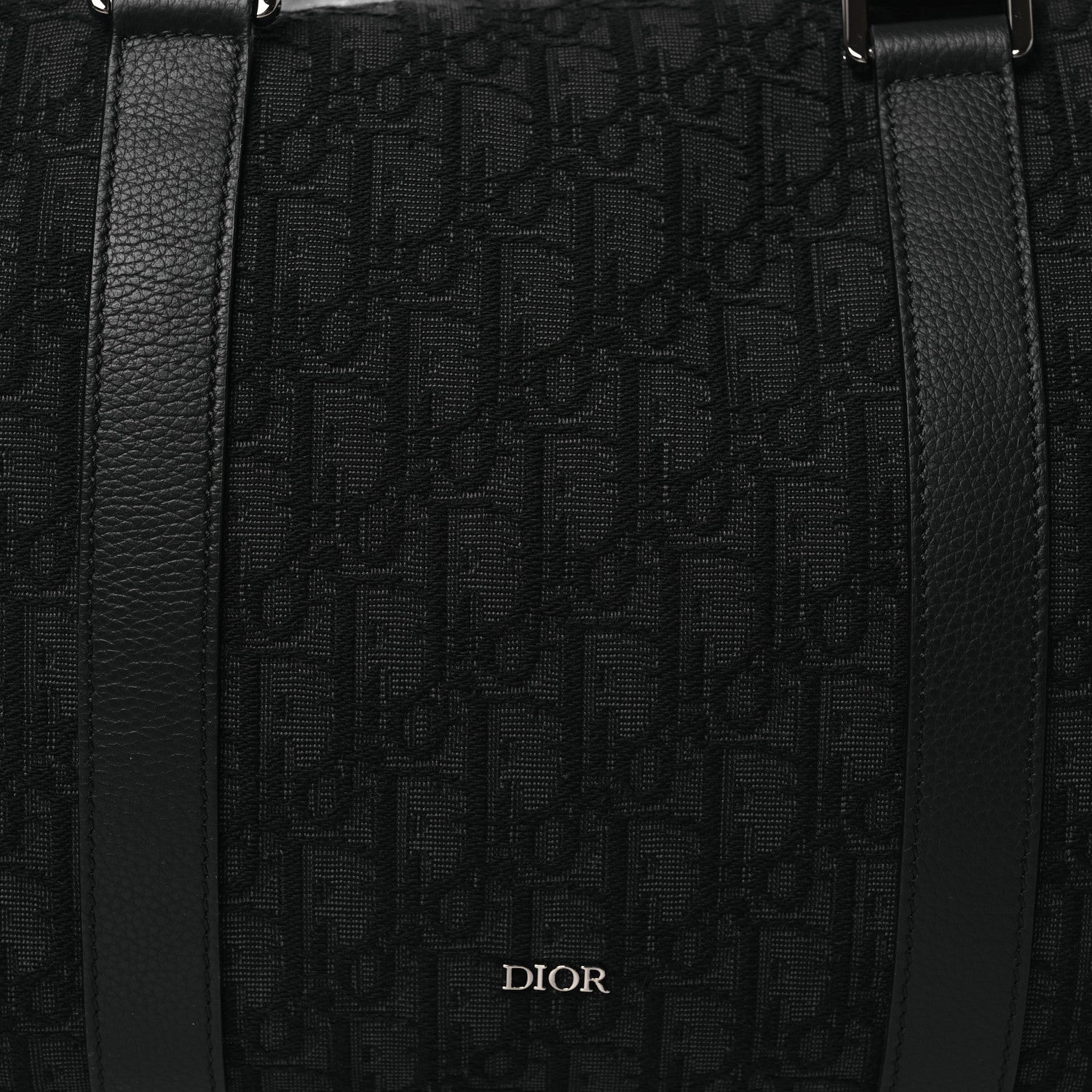 OBLIQUE JACQUARD GRAINED CALFSKIN LINGOT 50 BLACK