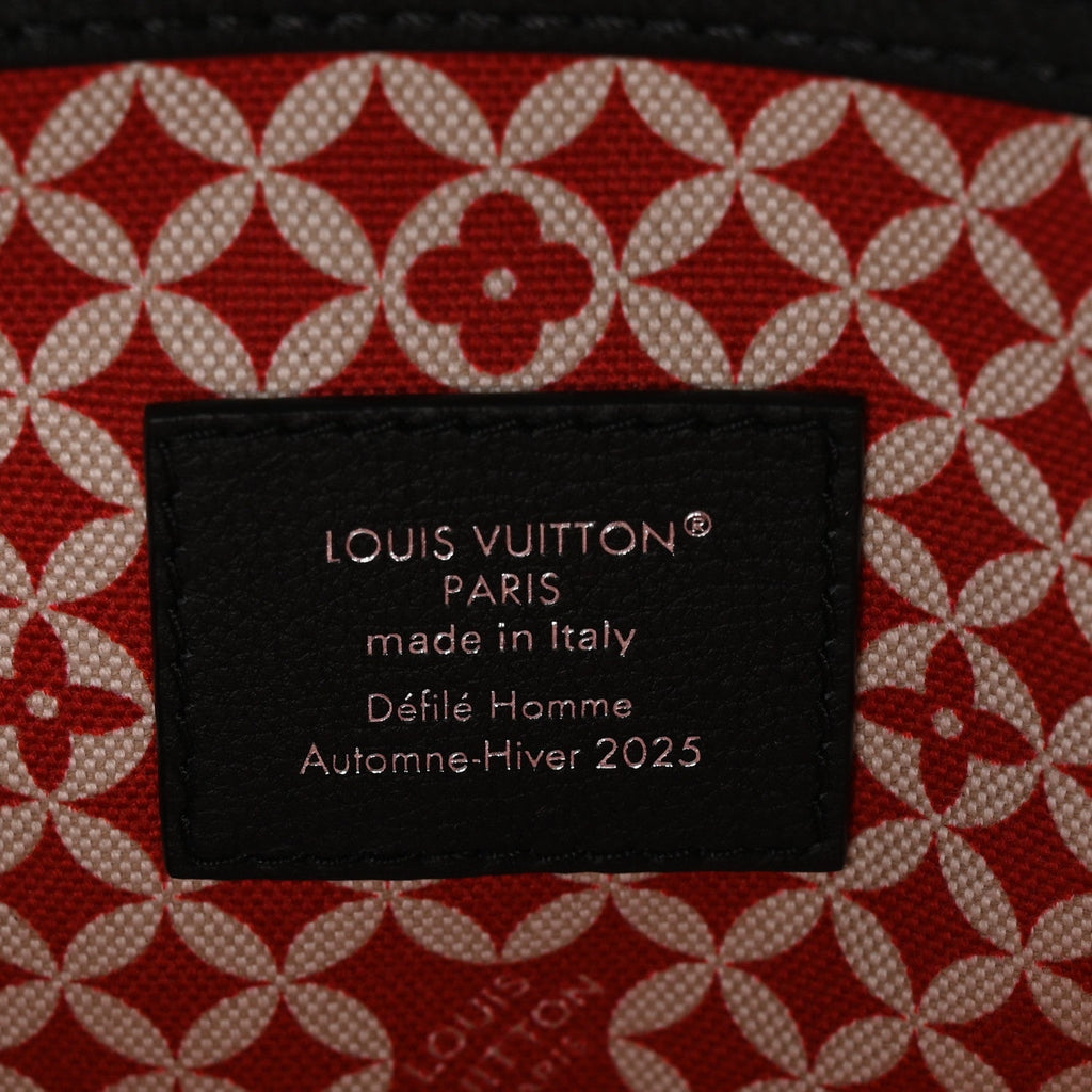 COWHIDE DAMIER LV DYNASTY KEEPALL BANDOULIERE 50 WHITE BLACK