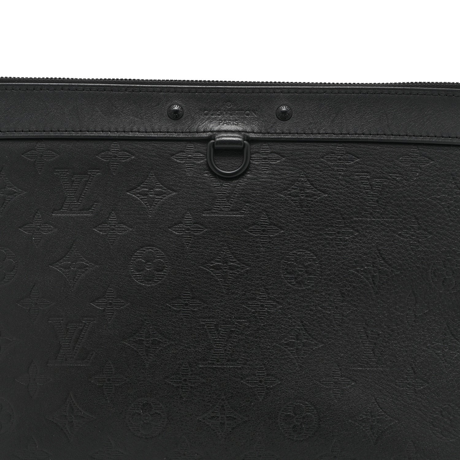 CALFSKIN MONOGRAM SHADOW DISCOVERY POCHETTE BLACK