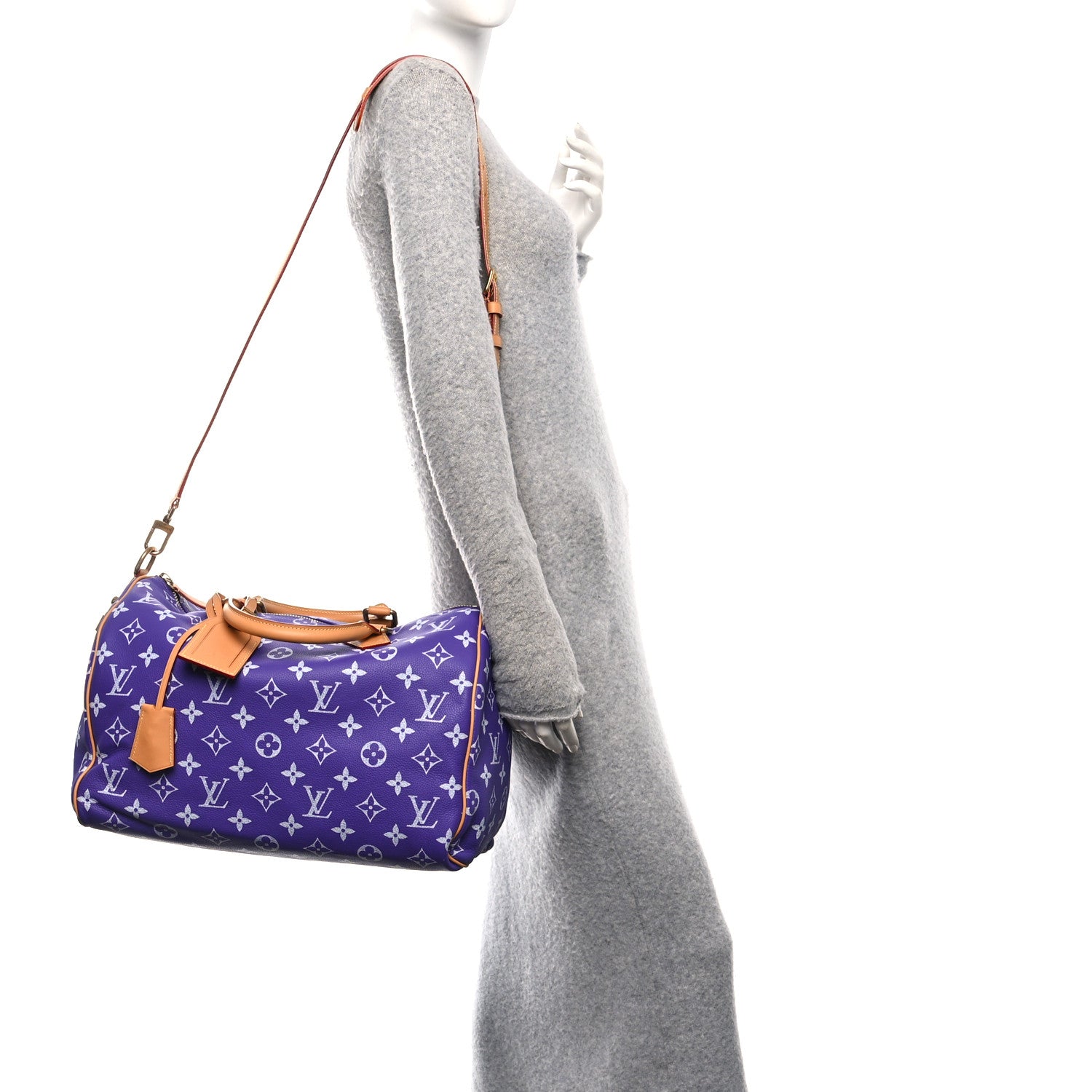 Calfskin Monogram Speedy P9 Bandouliere 40 Amethyst