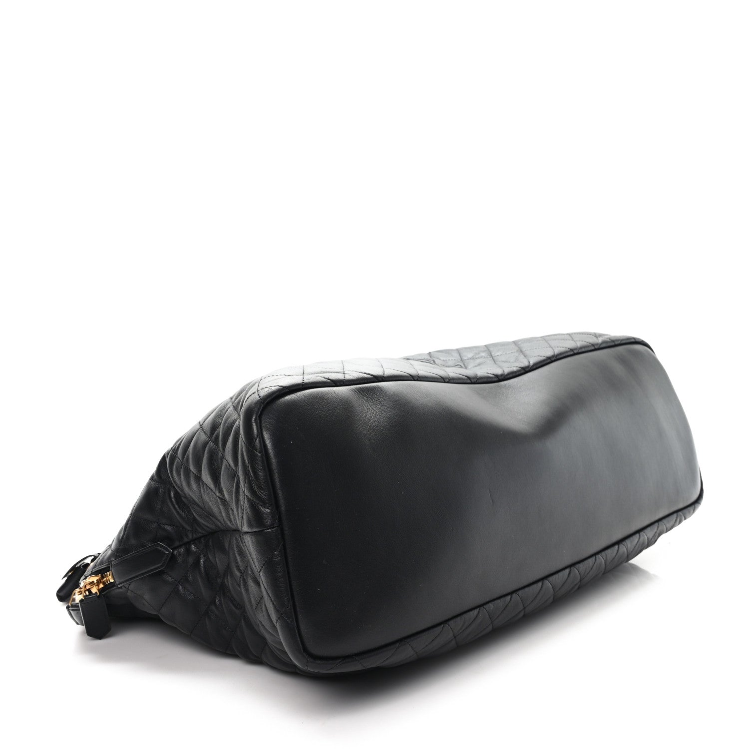 Calfskin Quilted ES Giant Travel Bag Black