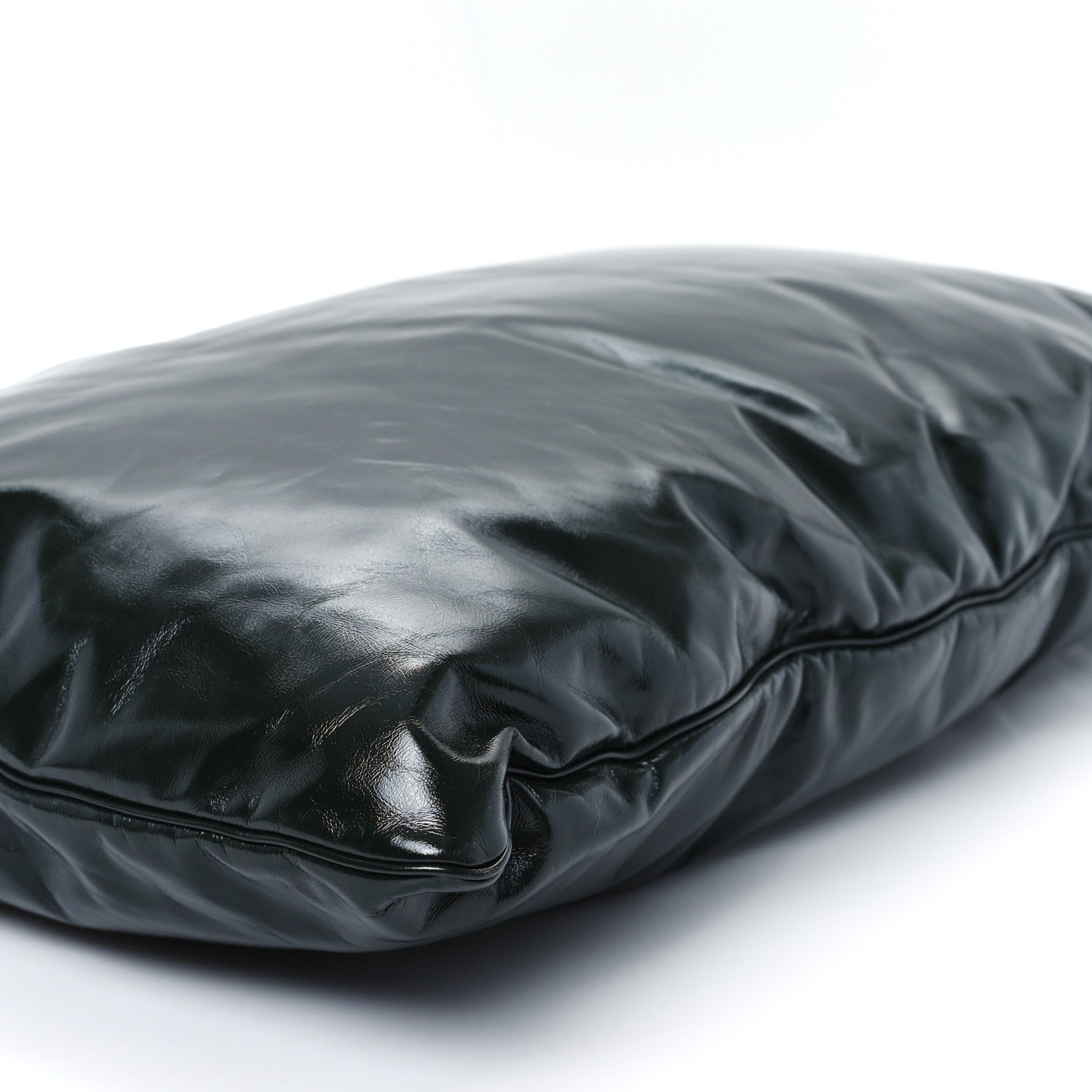 Patent Large Pillow Pouch Emerald Green