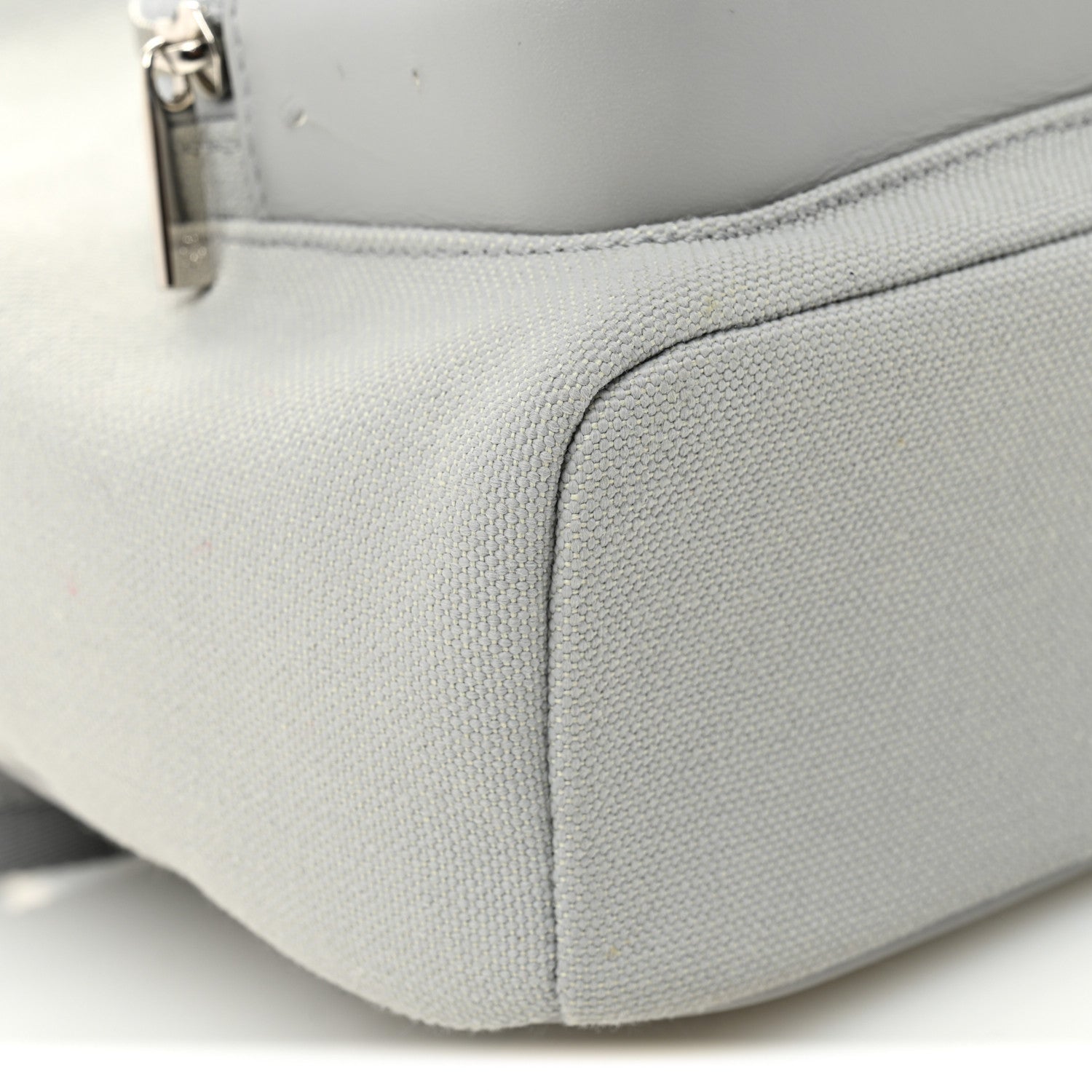 Canvas Calfskin Never Still Small Backpack Grey