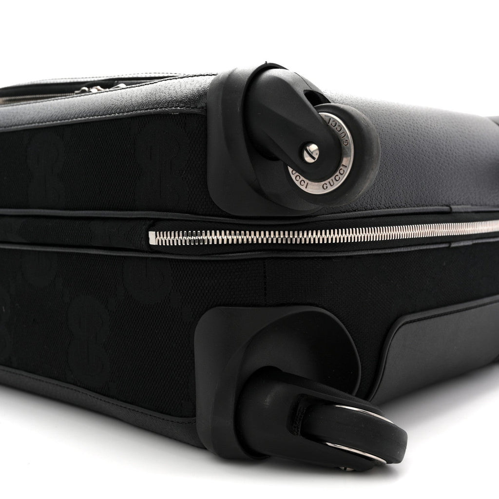 MONOGRAM JUMBO GG CANVAS TEXTURED CALFSKIN SMALL CARRY ON TROLLEY BLACK