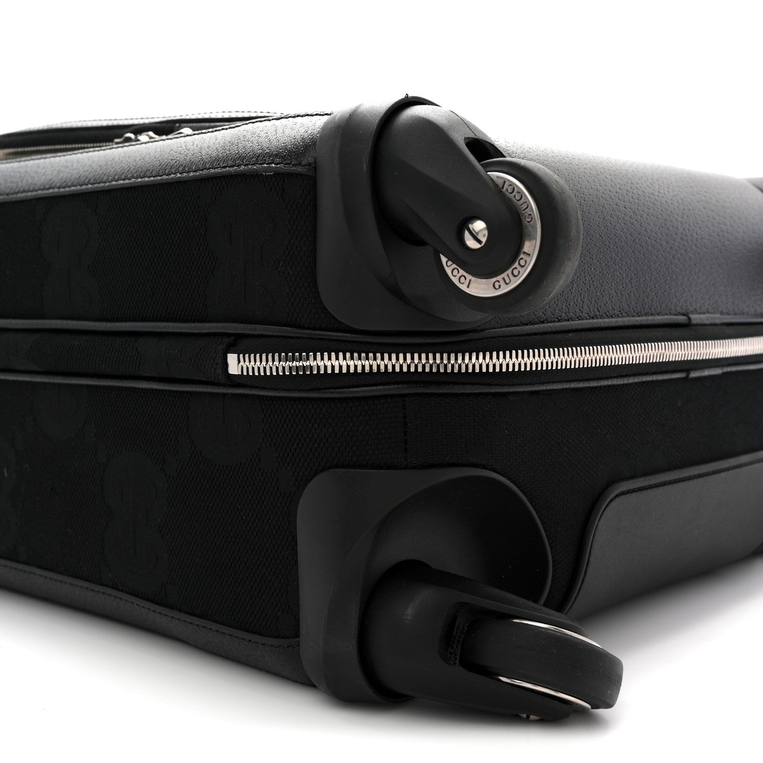 MONOGRAM JUMBO GG CANVAS TEXTURED CALFSKIN SMALL CARRY ON TROLLEY BLACK