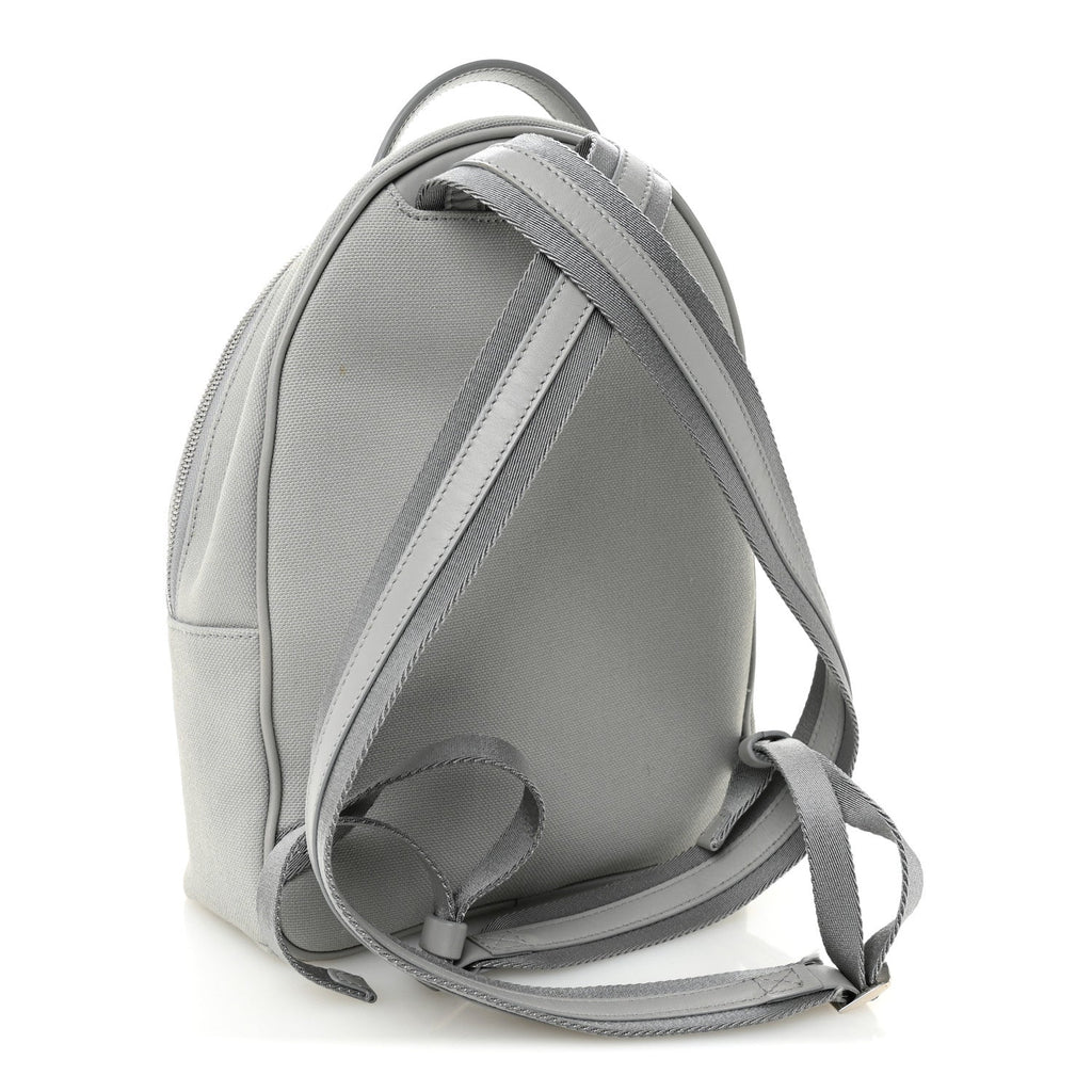 Canvas Calfskin Never Still Small Backpack Grey