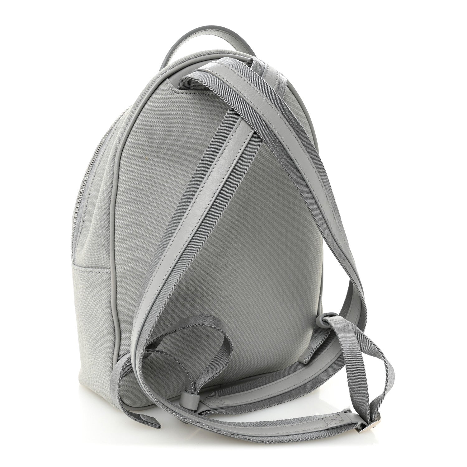 Canvas Calfskin Never Still Small Backpack Grey