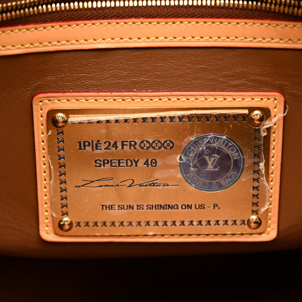 CALFSKIN MONOGRAM SPEEDY P9 BANDOULIERE 40 BLUE