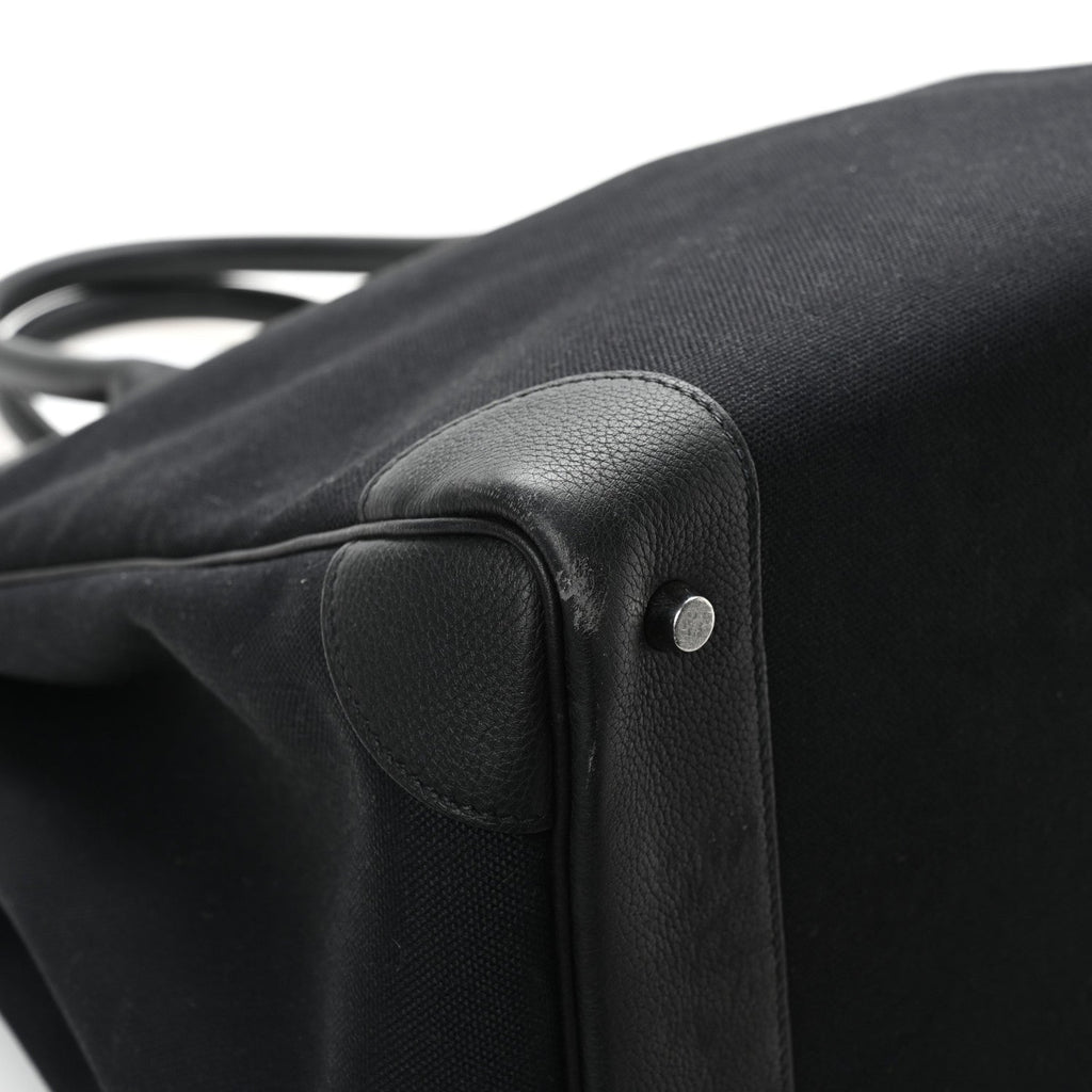 Togo Toile HAC Travel Birkin 40 Black
