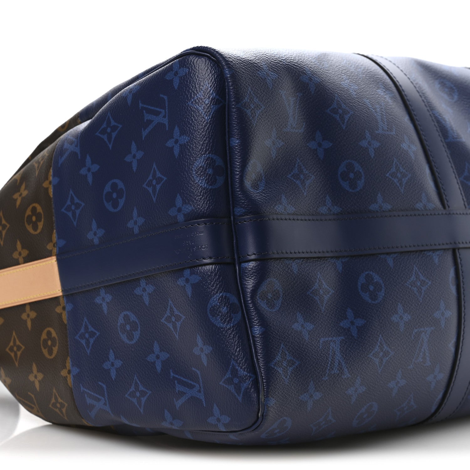 MONOGRAM SPLIT KEEPALL BANDOULIERE 50 PACIFIC BLUE