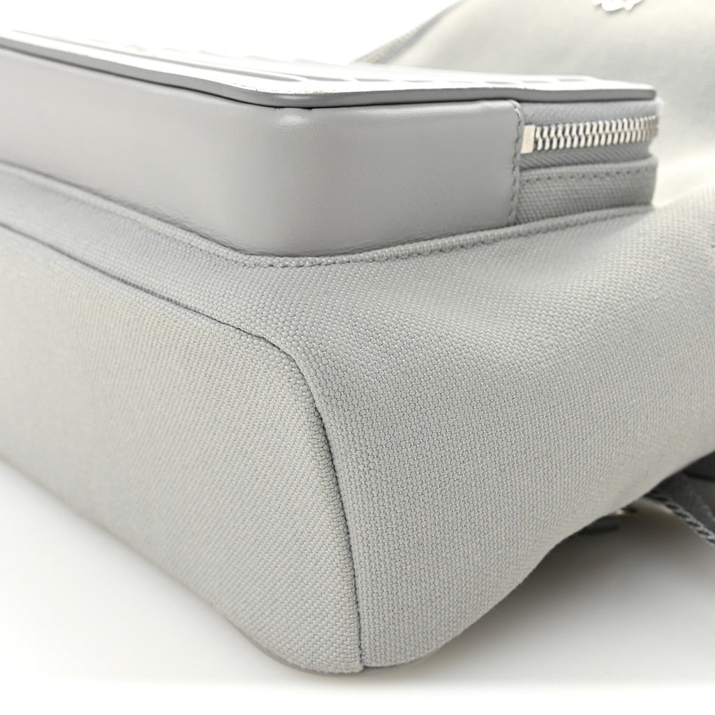 Canvas Calfskin Never Still Small Backpack Grey