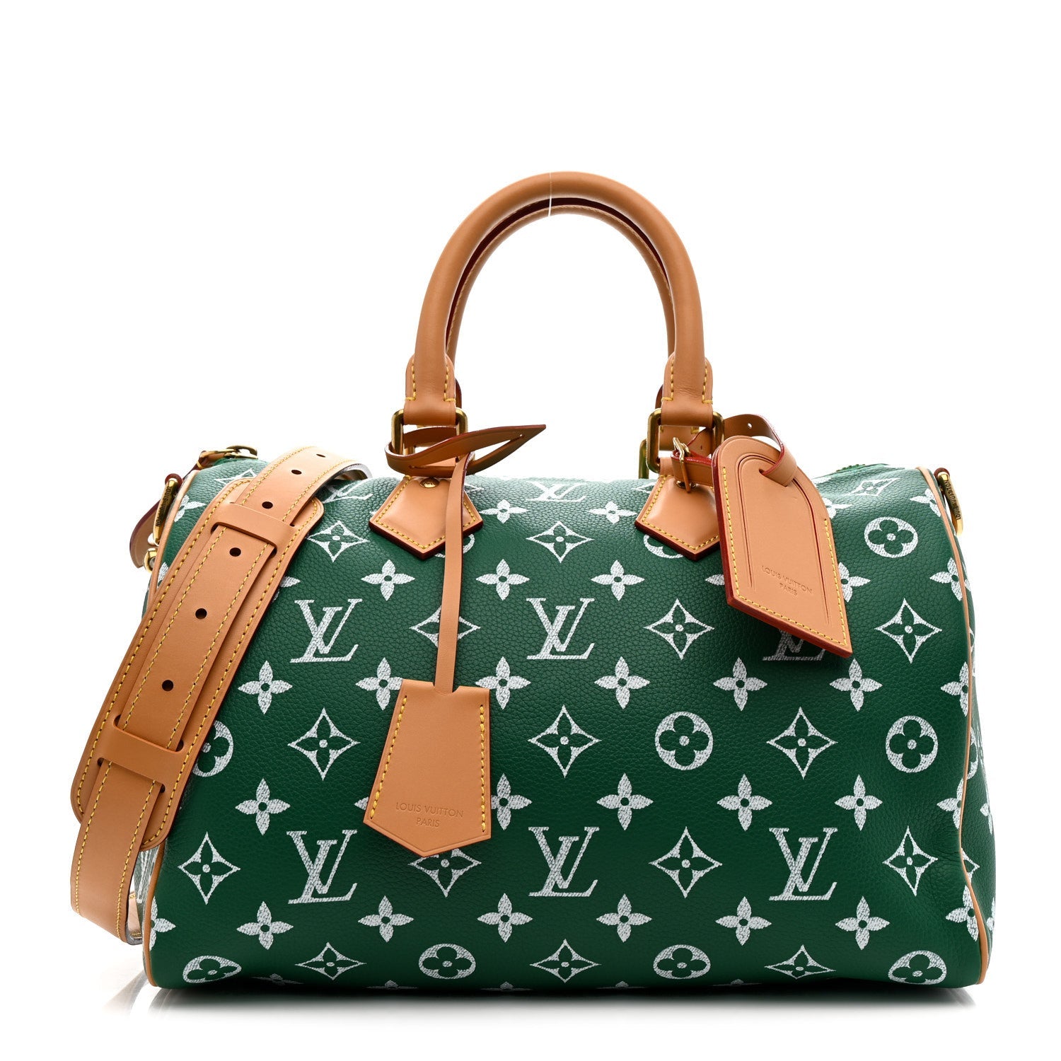 Calfskin Monogram Speedy P9 Bandouliere 30 Green