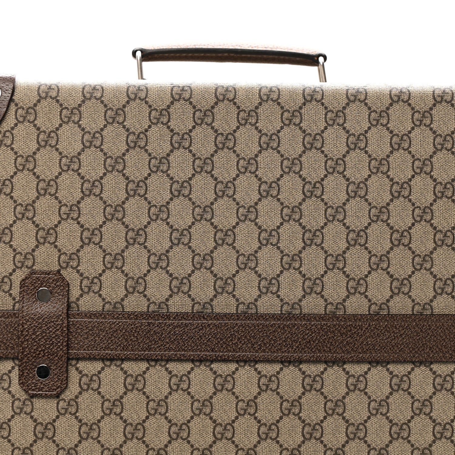 Supreme Monogram Medium Globe-Trotter Suitcase Brown