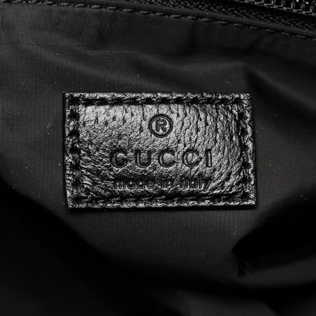 CRYSTAL MONOGRAM WEB LARGE DUFFLE BAG BLACK