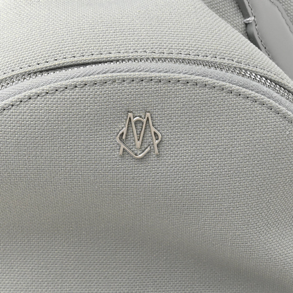 Canvas Calfskin Never Still Small Backpack Grey
