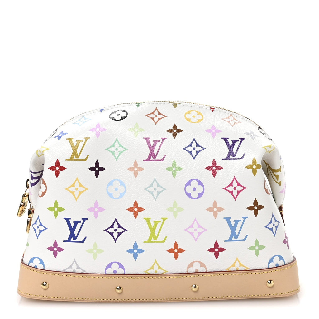 LV x TM Monogram Multicolor Cosmetic Pouch GM White