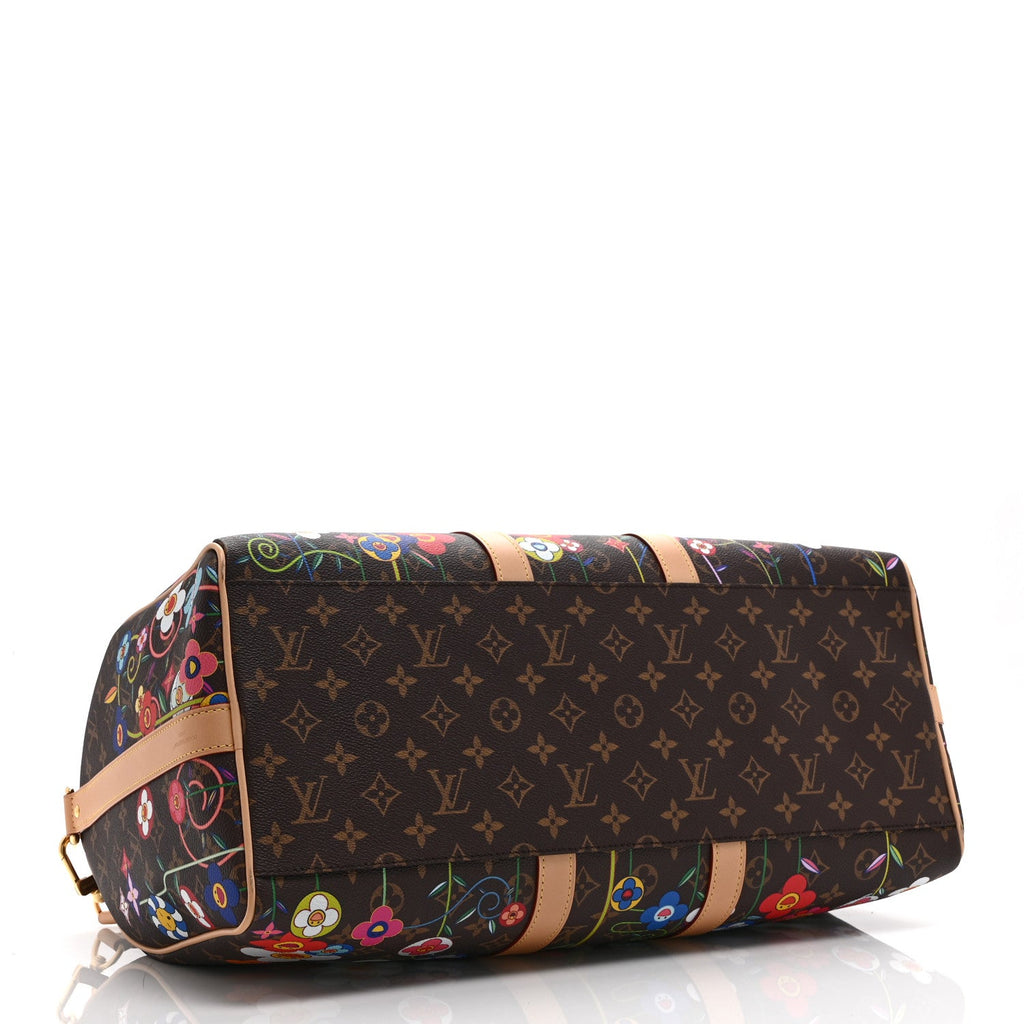 LV X TM MONOGRAM FLOWERS KEEPALL BANDOULIERE 45