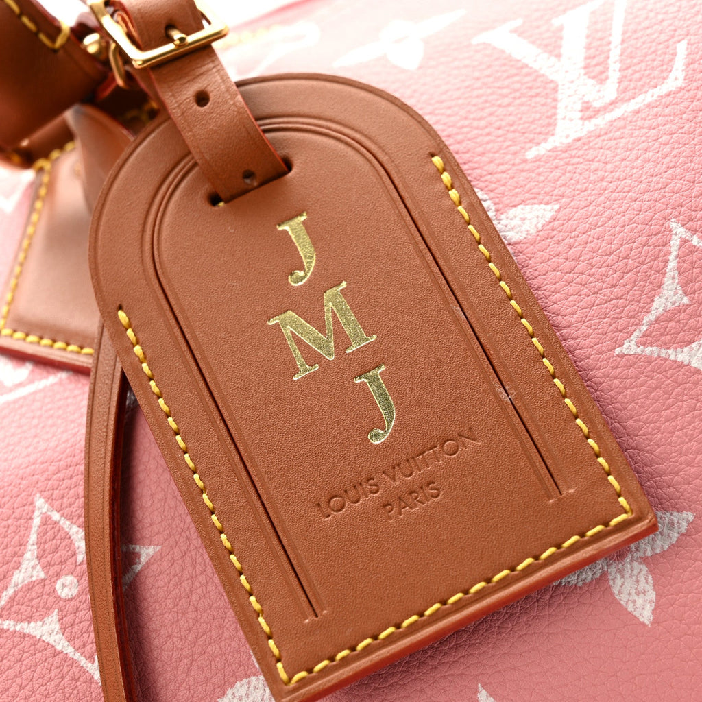 CALFSKIN MONOGRAM SPEEDY P9 BANDOULIERE 40 PINK SAKURA