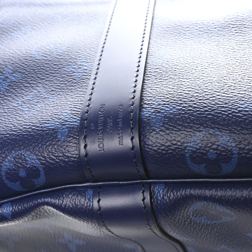 MONOGRAM SPLIT KEEPALL BANDOULIERE 50 PACIFIC BLUE