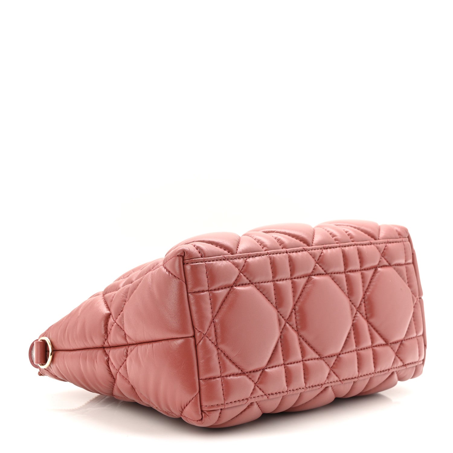 CALFSKIN MACROCANNAGE MEDIUM DIORTRAVEL NOMAD POUCH RUST