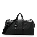 GG SUPREME MONOGRAM MEDIUM CARRY-ON DUFFLE BAG BLACK GREY