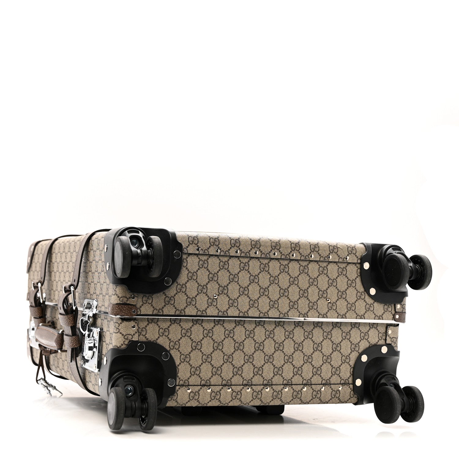 Supreme Monogram Medium Globe-Trotter Suitcase Brown