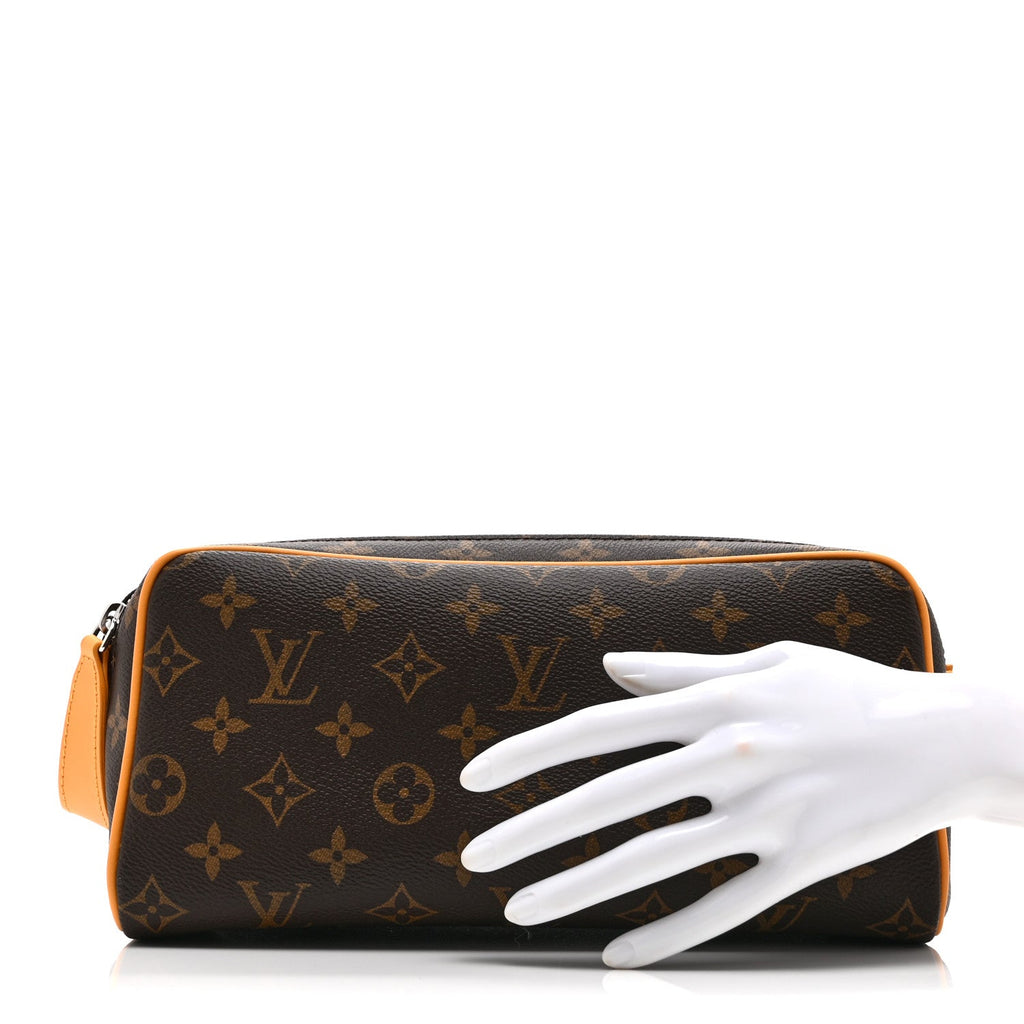 MONOGRAM DOPP KIT TOILET POUCH  SAFRAN YELLOW