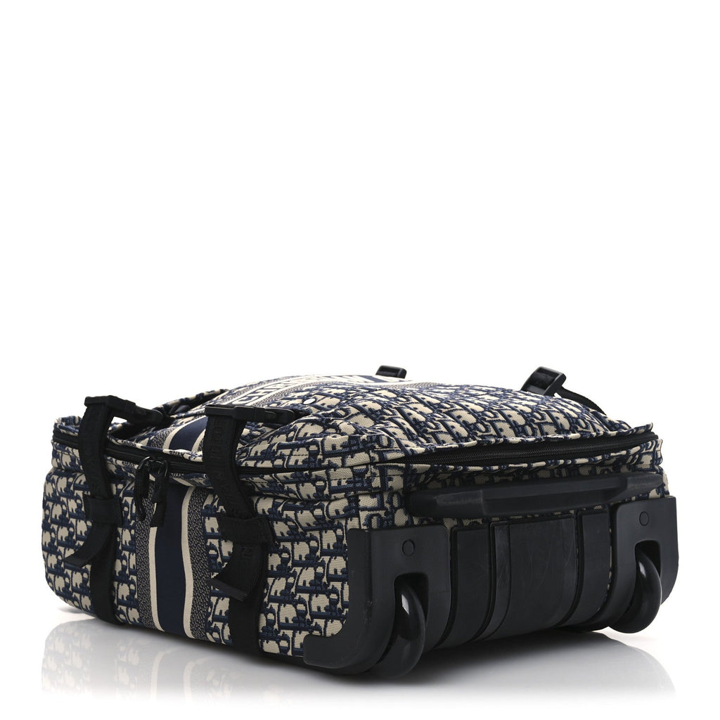 Oblique Small Diortravel Suitcase Blue