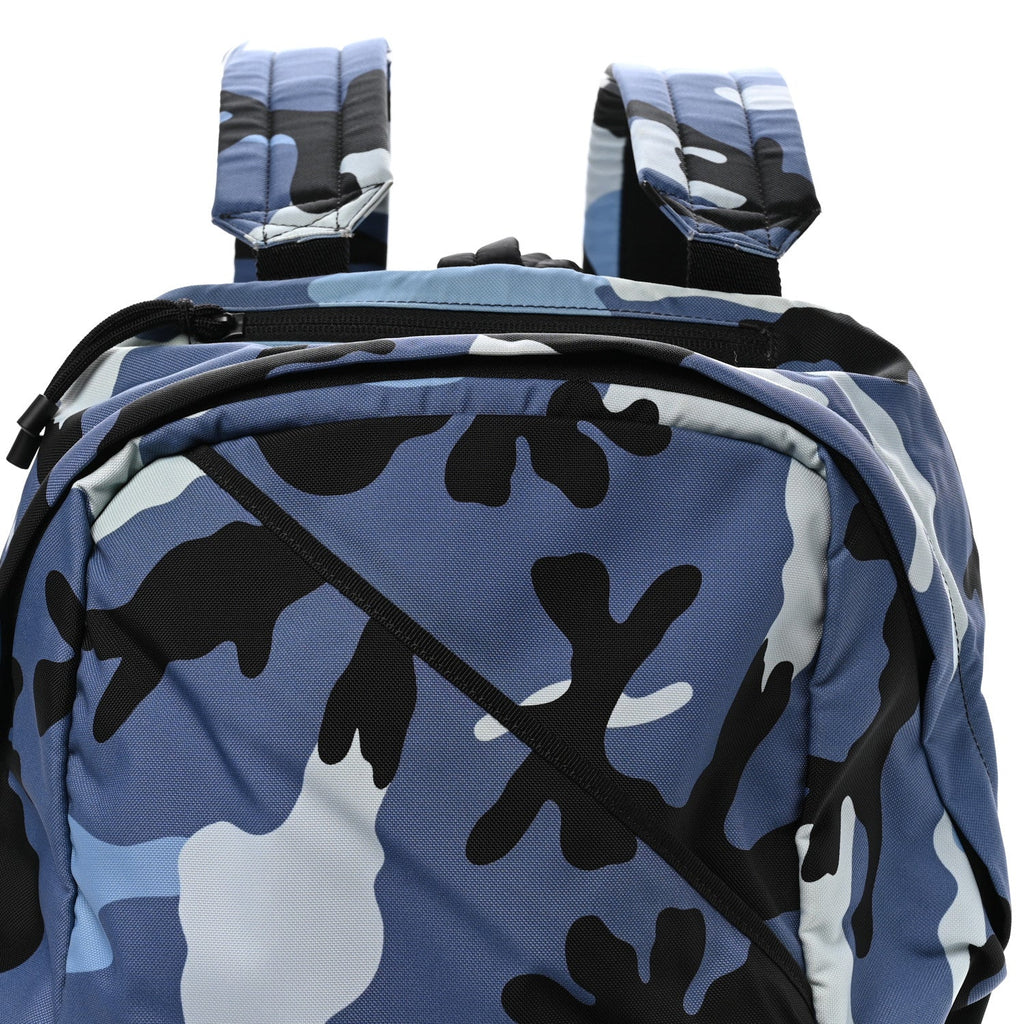 NYLON CAMOUFLAGE BACKPACK BLUE