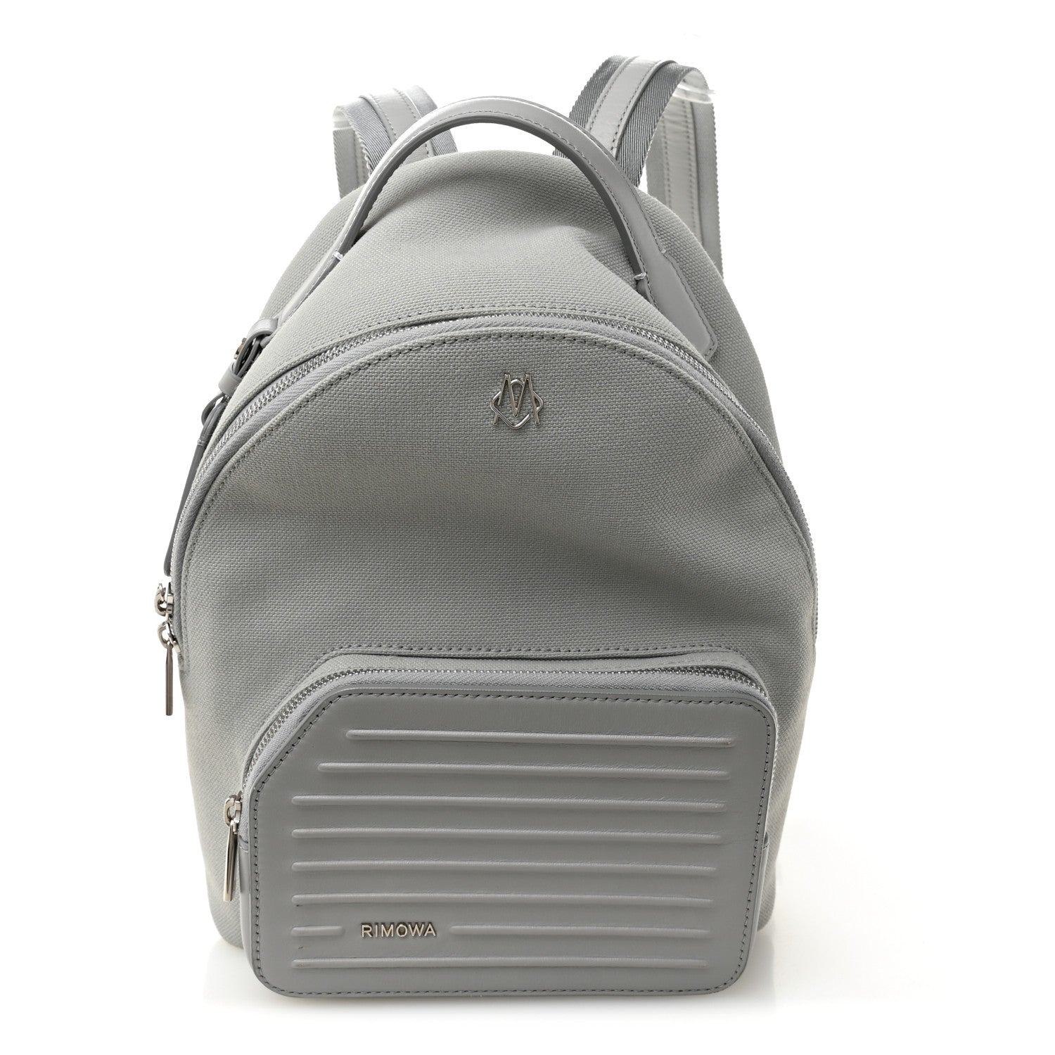 Canvas Calfskin Never Still Small Backpack Grey