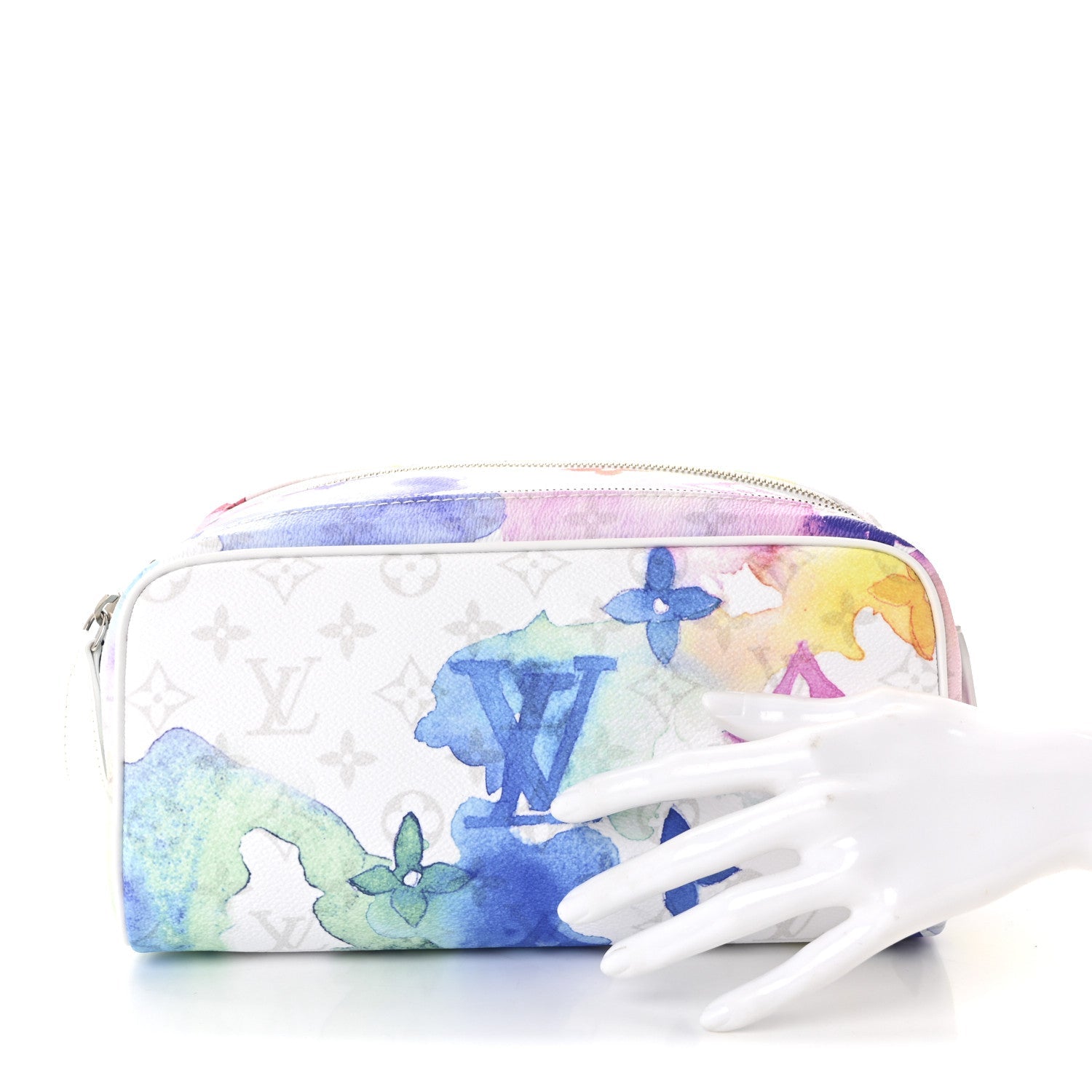 Monogram Watercolor Dopp Kit Toilet Pouch Multicolor