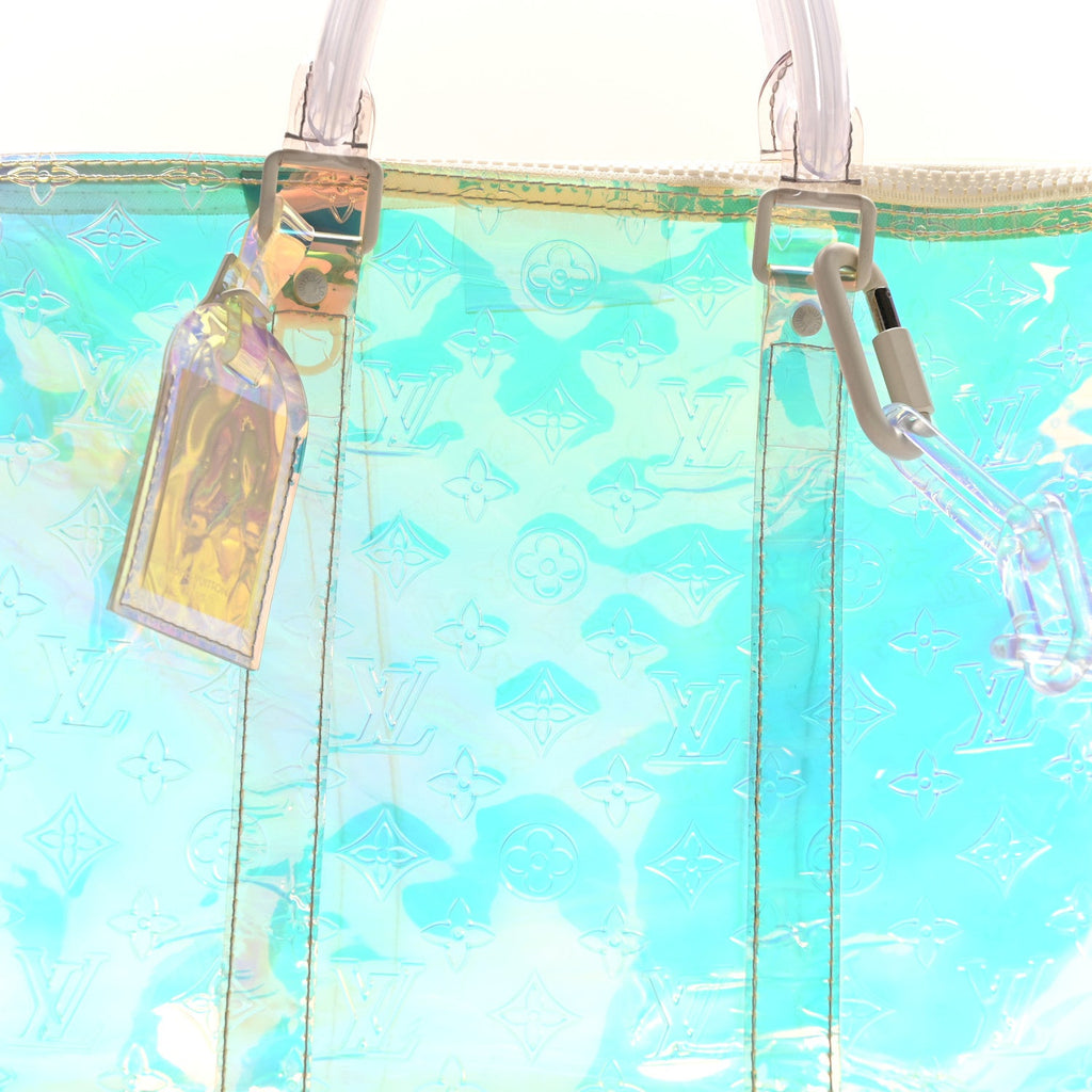 PVC MONOGRAM KEEPALL BANDOULIERE 50 IRIDESCENT PRISM