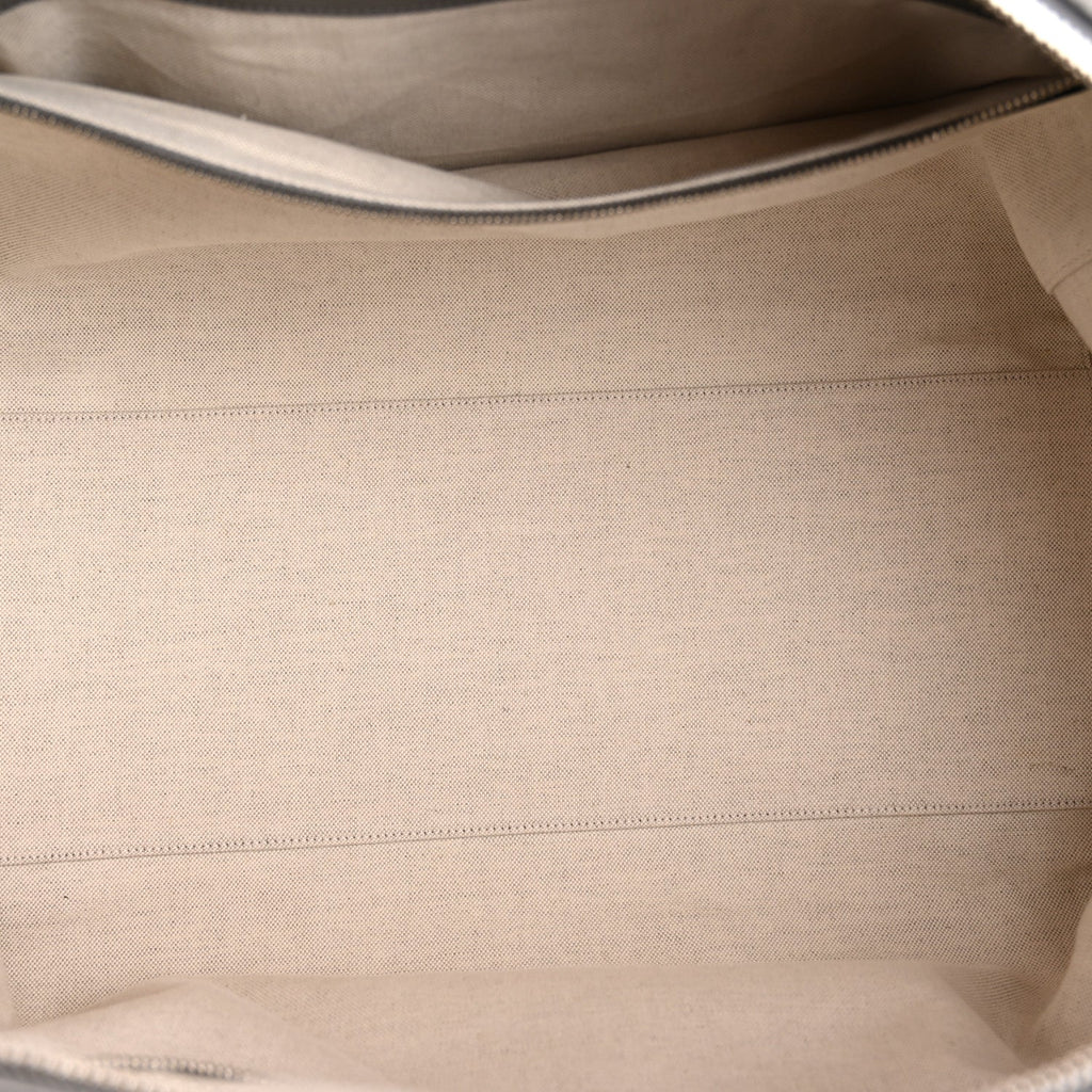 Calfskin GG Tennis Embossed Duffle Bag Grey