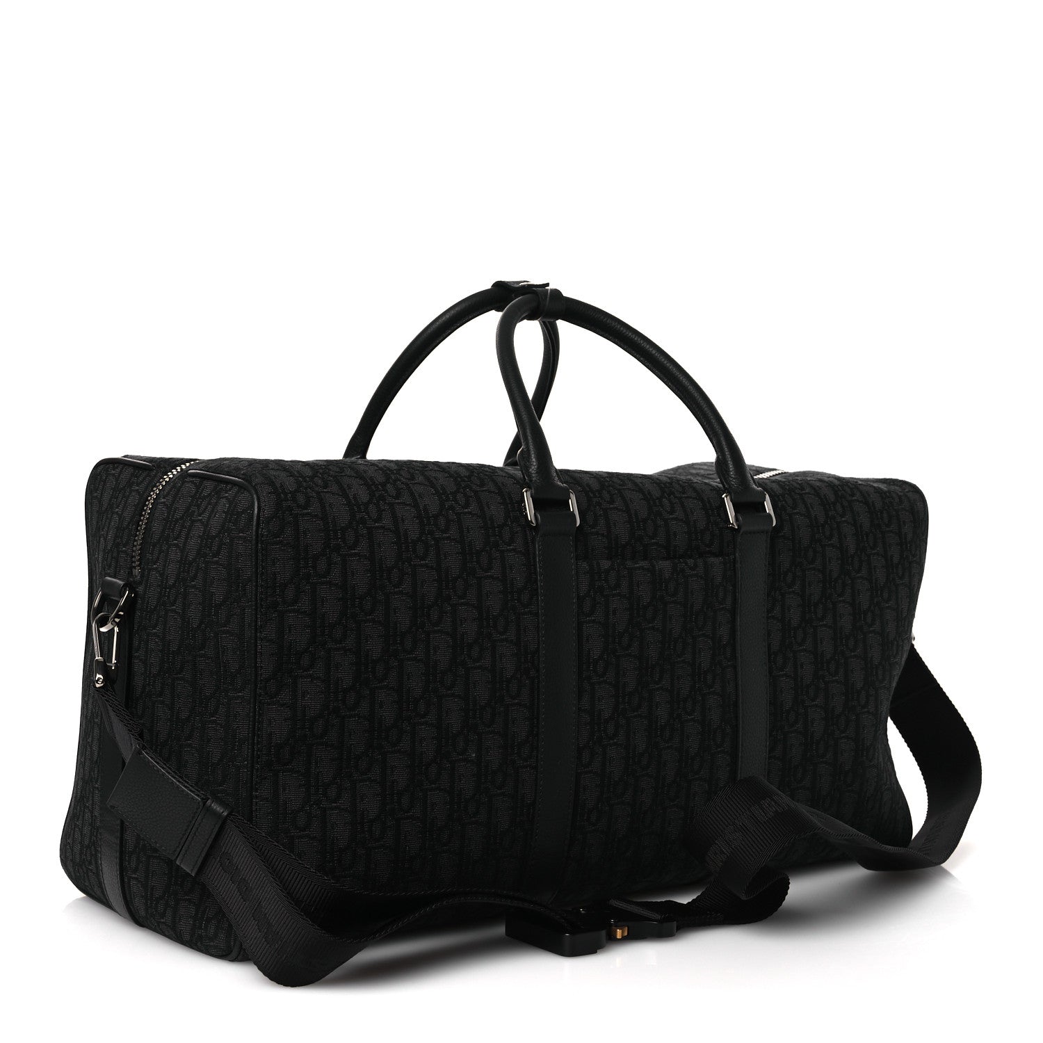 OBLIQUE JACQUARD GRAINED CALFSKIN LINGOT 50 BLACK