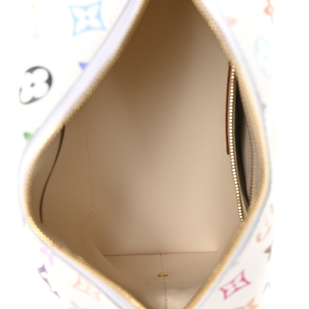 LV x TM Monogram Multicolor Cosmetic Pouch GM White