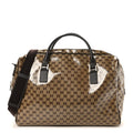 Crystal Monogram Large Carry On Duffle Bag Dark Brown