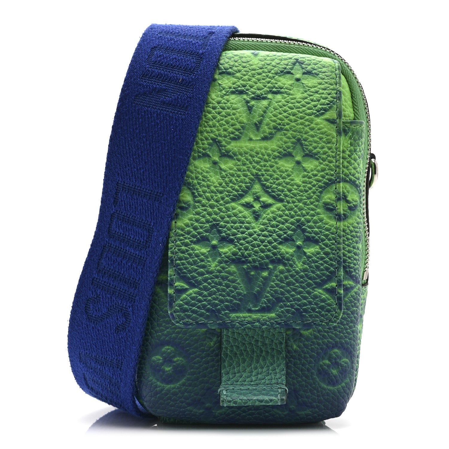 Taurillon Illusion Double Phone Case Bleu Vert