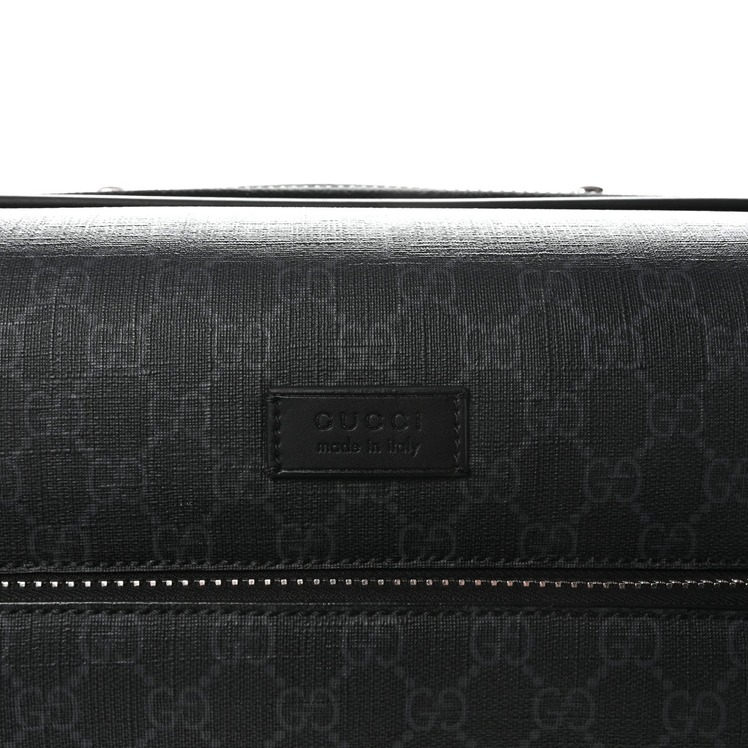 GG SUPREME MONOGRAM GRAN TURISMO SUITCASE BLACK GREY