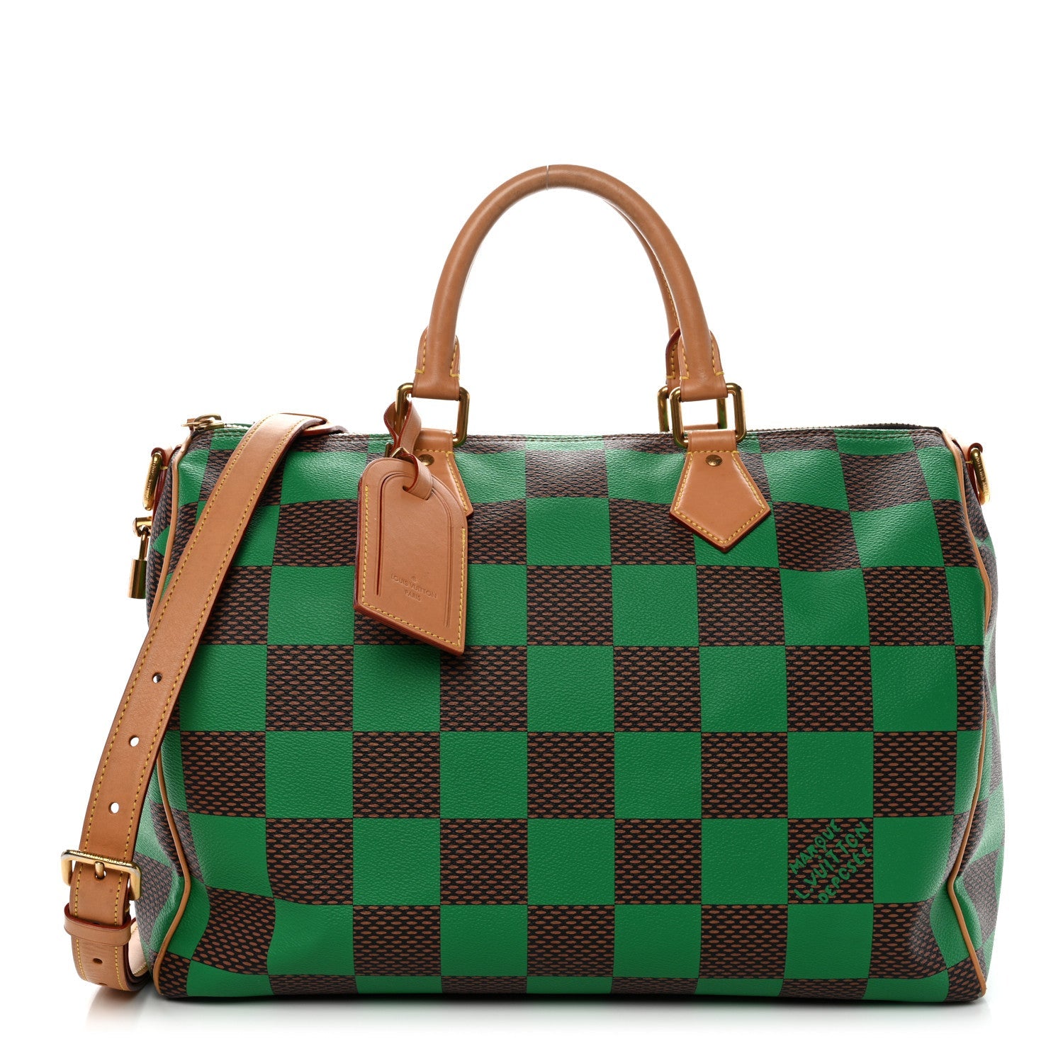 Damier Pop Speedy Bandouliere 40 Green