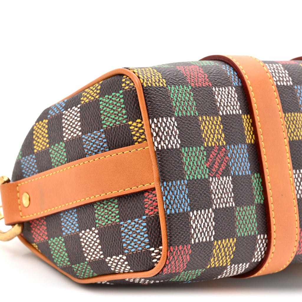 LV VERS DAMIER EBENE KEEPALL BANDOULIERE 25