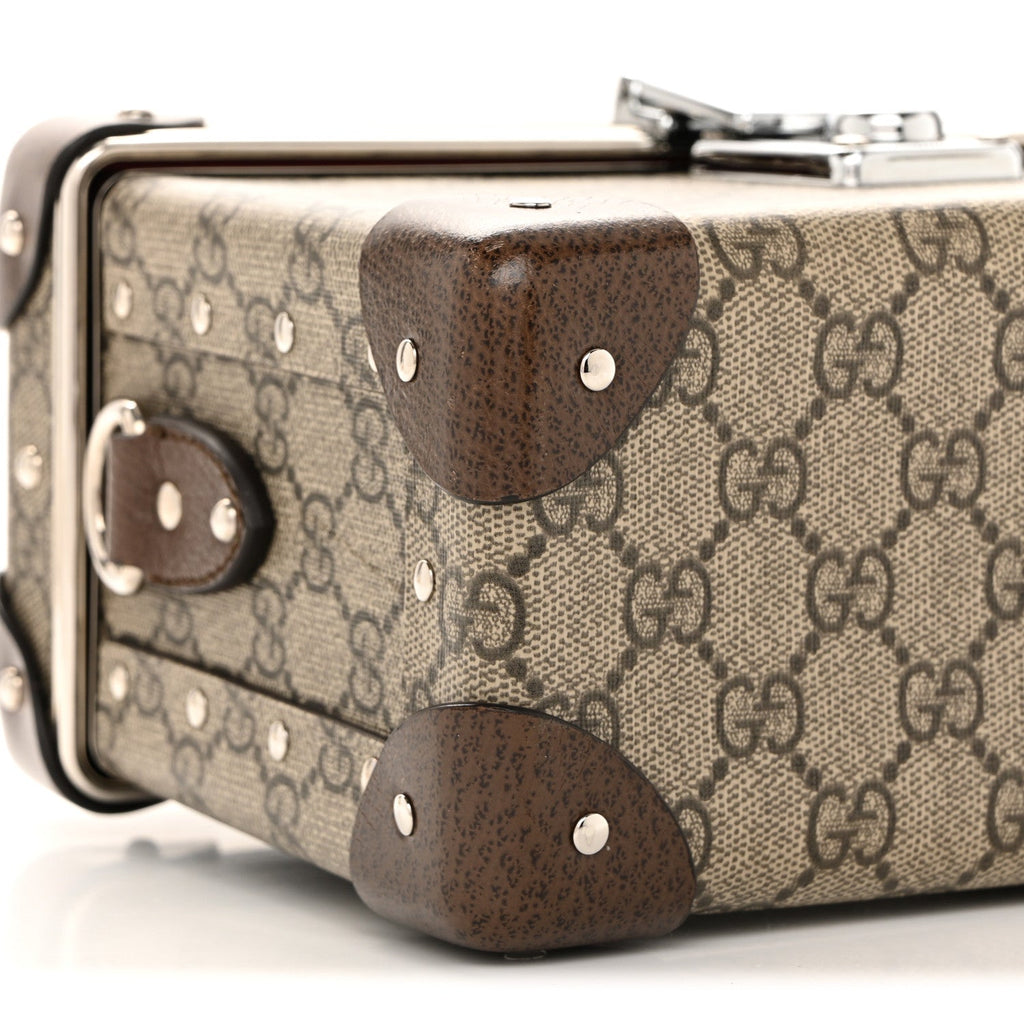 GG Supreme Monogram Globe-Trotter Beauty Case Brown