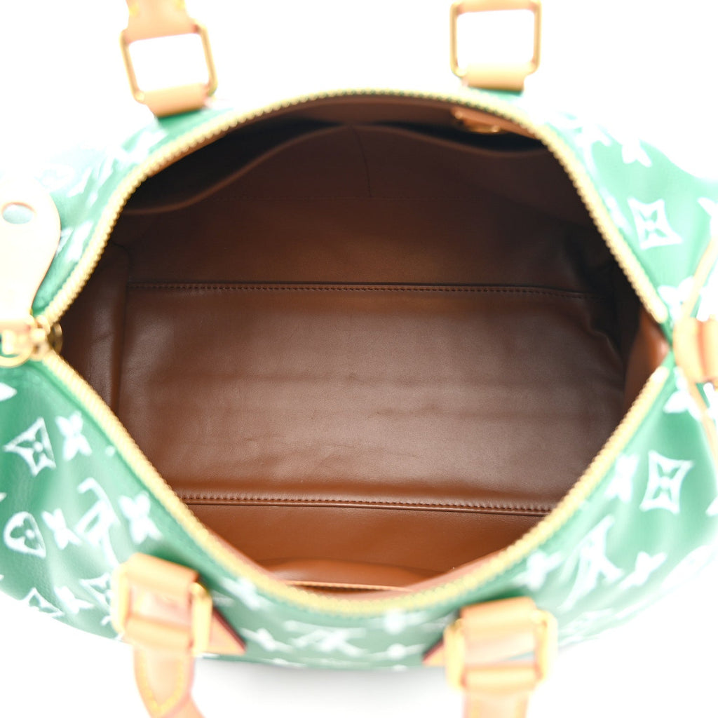 Calfskin Monogram Speedy P9 Bandouliere 30 Green