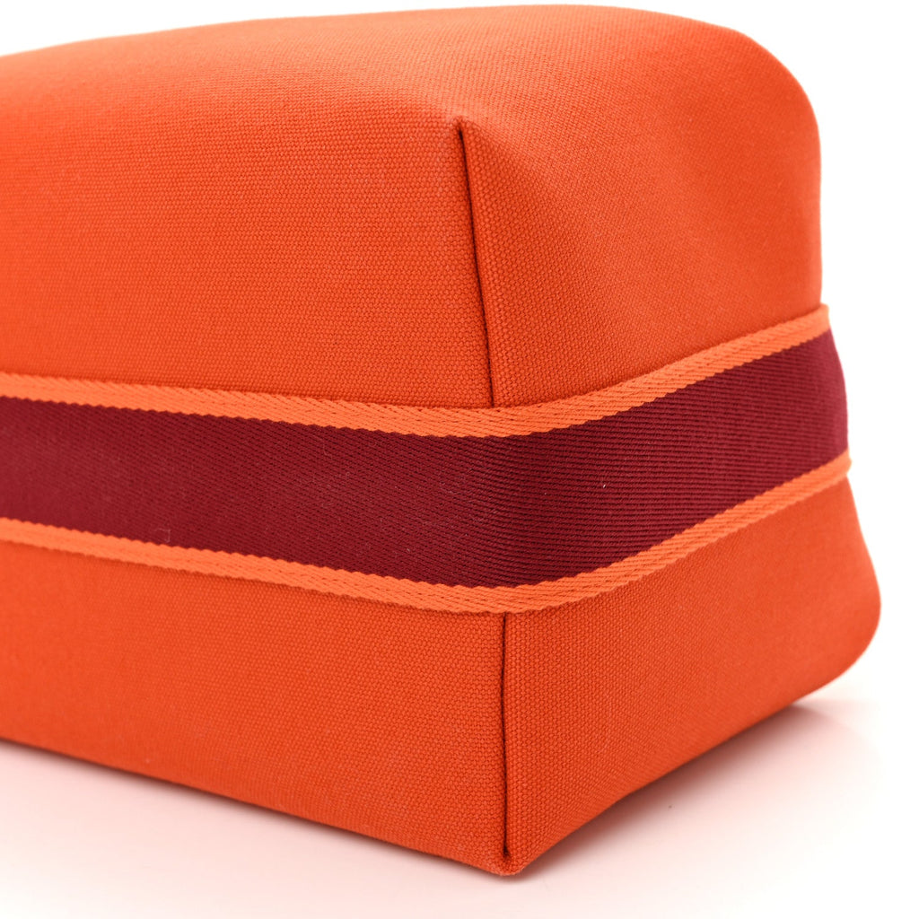 Canvas Large Bride-A-Brac Pouch Orange Feu Burgundy