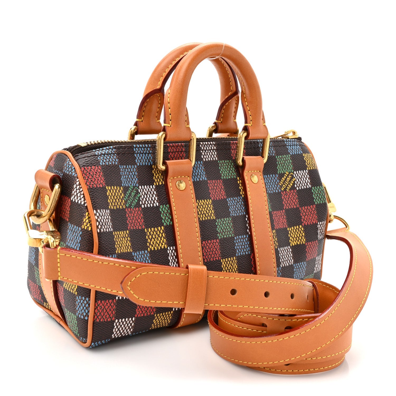 LV VERS DAMIER EBENE KEEPALL BANDOULIERE 25