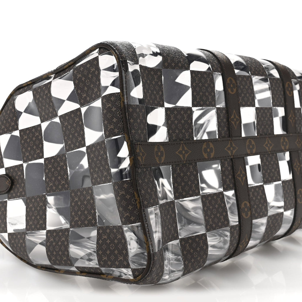 PVC Monogram Chess Keepall Bandouliere 50
