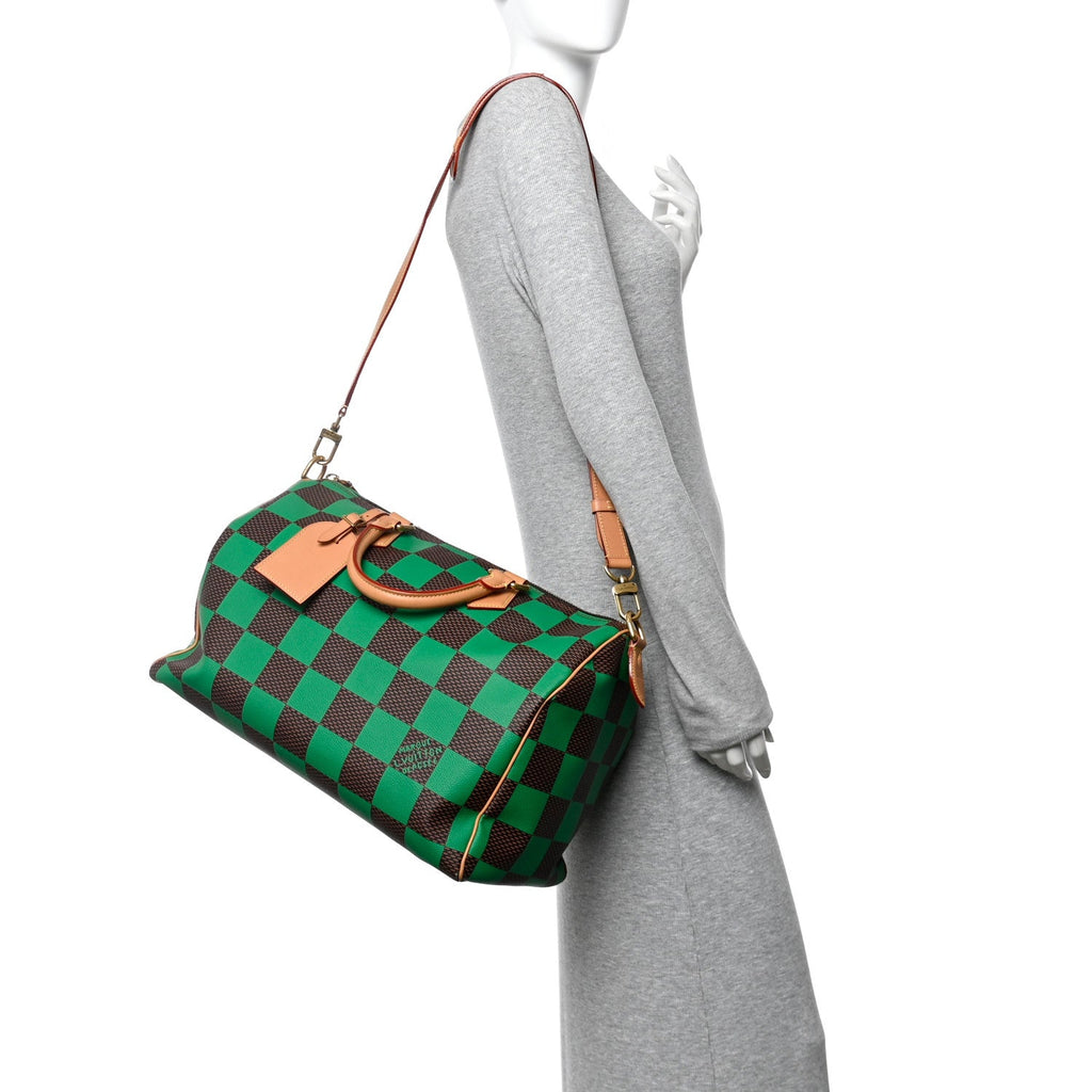 Damier Pop Speedy Bandouliere 40 Green