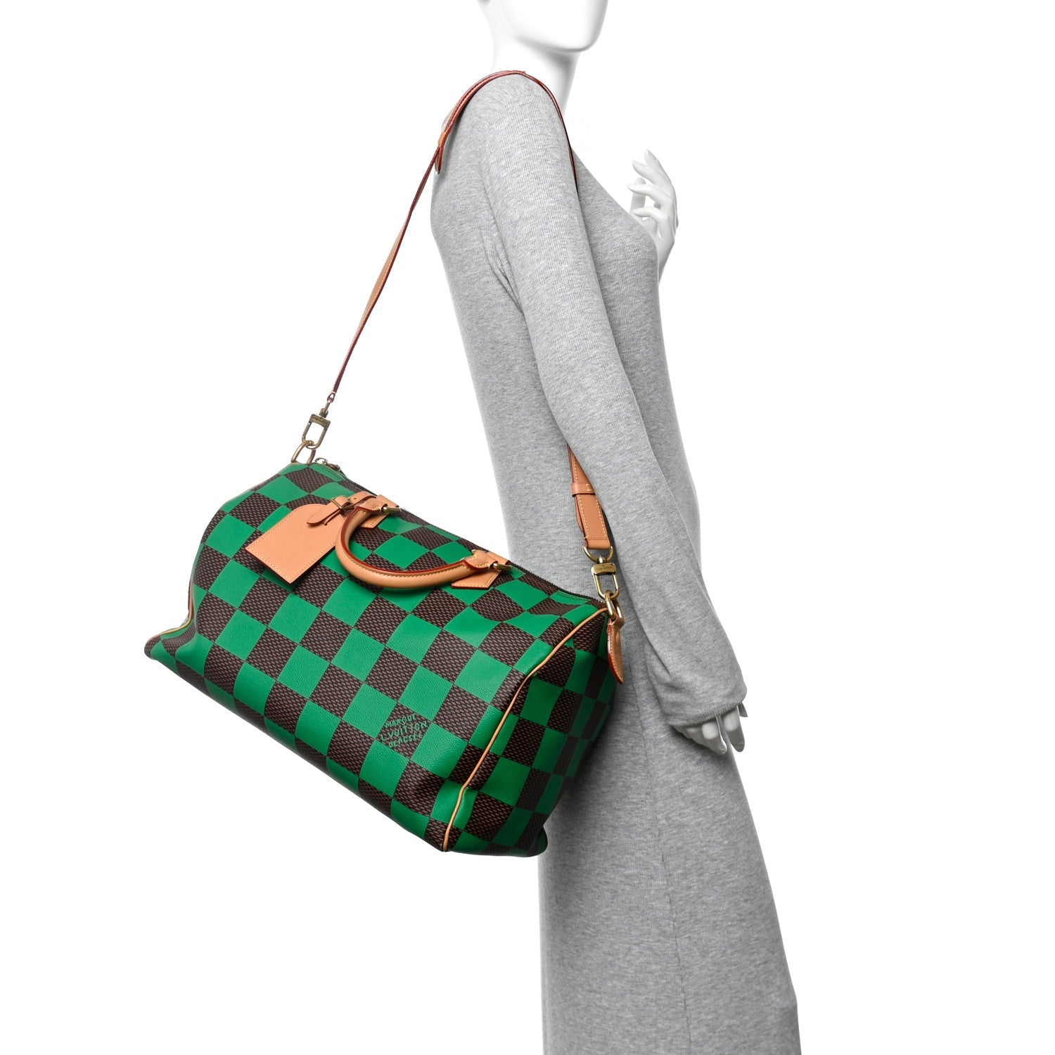 Damier Pop Speedy Bandouliere 40 Green