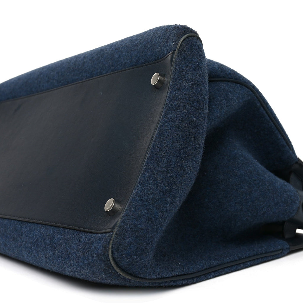 FELT CALFSKIN OVERSIZED IRIS WEEKEND BAG MIDNIGHT
